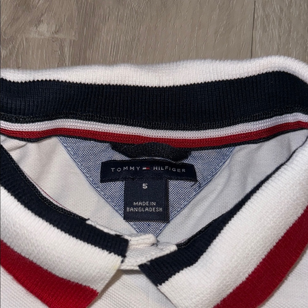 Tommy Hilfiger Kids Polo with Red and Navy Accents - Picture 2 of 2
